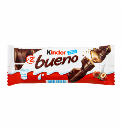 Батончик Kinder Bueno з молочно-горіховою начинкою 2х21.5г