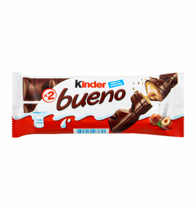 Батончик Kinder Bueno с молочно-ореховой начинкой 2х21.5г