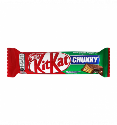 Батончик Kit Kat Chunky в молочн шоколаді з лісовим горіхом 42г