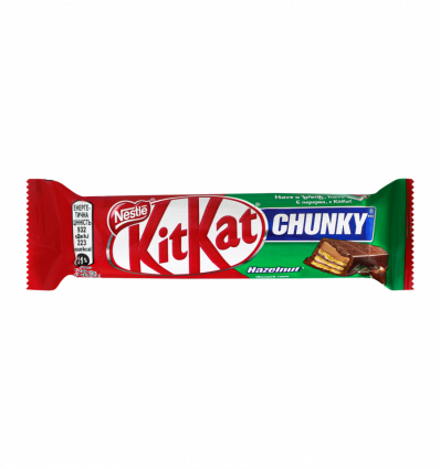 Батончик Kit Kat Chunky в молочном шоколаде с лесным орехом 42г