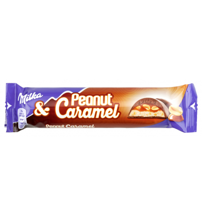 Шоколад Milka Peanut Caramel молочний з арахісом 37г