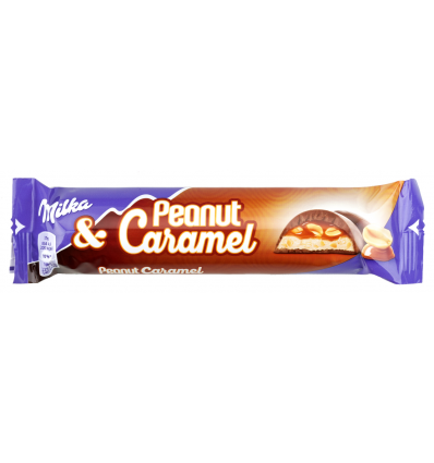 Шоколад Milka Peanut Caramel молочный с арахисом 37г