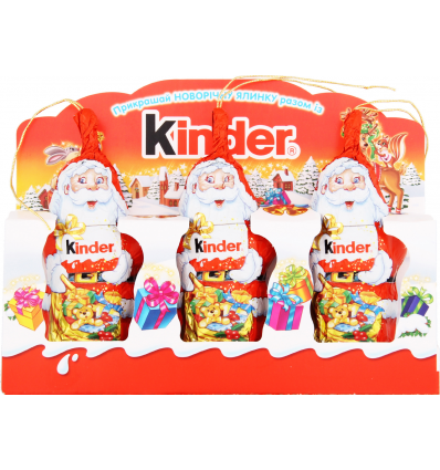 Шоколад Kinder фігурний молочний з молочним білим шаром 45г