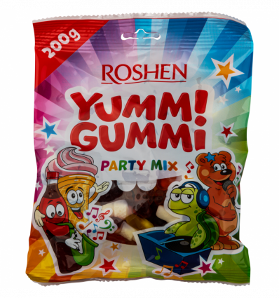 Цукерки желейні Roshen Yummi Gummi Party Mix 200г