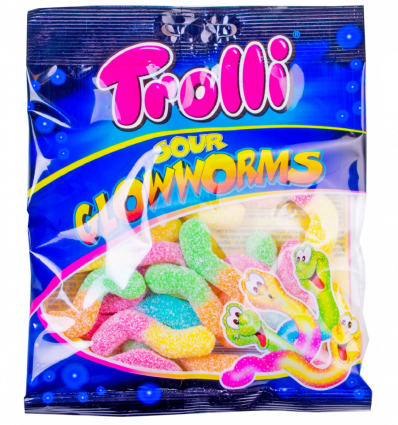 Конфеты Trolli Кислые светлячки фруктовые жевательные 100г