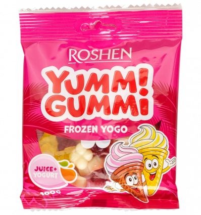 Цукерки Roshen Yummi Gummi Frozen Yogo желейні 100г