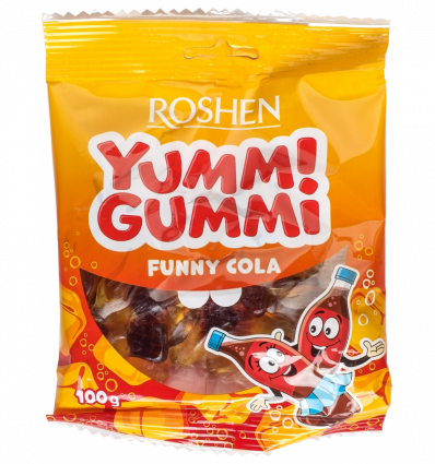 Цукерки Roshen Yummi Gummi Funny Cola желейні 100г