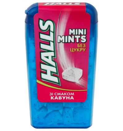 Цукерки Halls Mini Mints без цукру зі смаком кавуна 12,5г