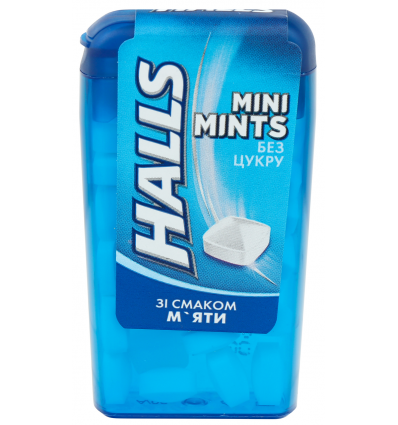 Конфеты Halls Mini Mints без сахара со вкусом мяты 12,5г