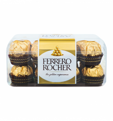 Цукерки Ferrero Rоcher в молочному шоколаді з лісовим горіхом 200г