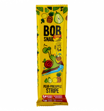 Цукерки Bob Snail грушево-ананасовий страйп 14г