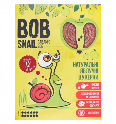Конфеты Bob Snail натуральные яблочные 120г