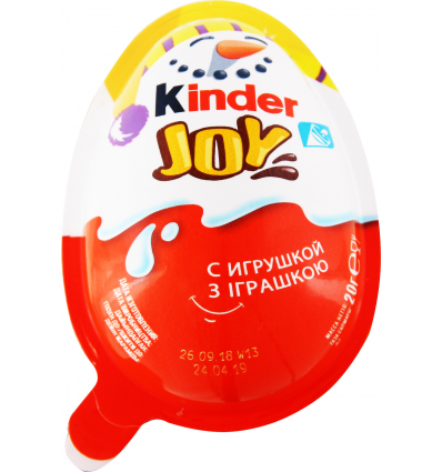 Кульки вафельні Kinder Joy з молочним кремом та іграшкою 20г