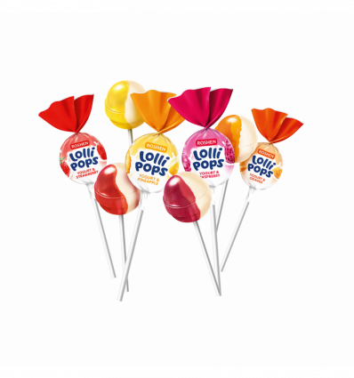 Карамель Roshen Lollipops йогуртовий смак 1кг