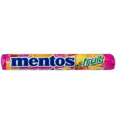 Драже Mentos Fruit со вкусом клубники апельсина лимона37г