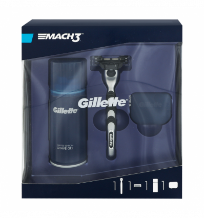 Набор Gillette бритва Mach3+гель Fusion для бритья 1шт