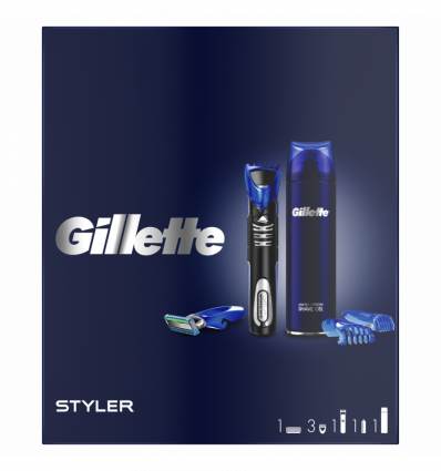 Набір Gillette гель Fusion для гоління+стайлер 1шт