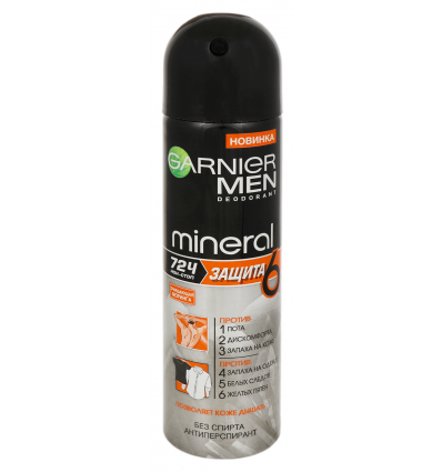 Антиперспирант Garnier Men Mineral Защита 6 спрей 150мл