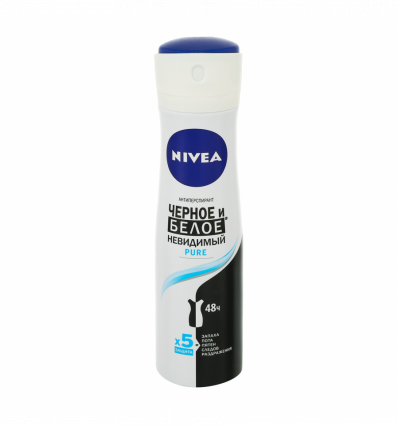 Антиперспірант Nivea Pure Невидимий захист для чорного та білого спрей 150мл