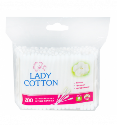 Ватні палички Lady Cotton гігієнічні 200шт