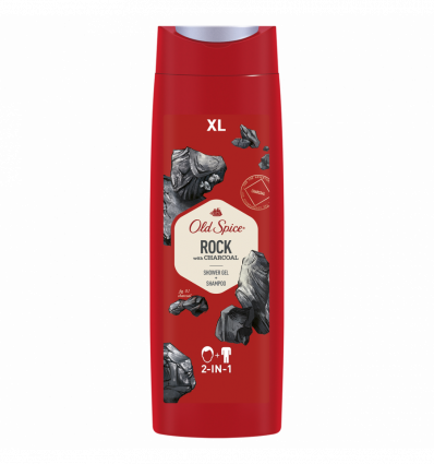 Гель для душу + шампунь Old Spice 2в1 Rock with Charcoal 400мл