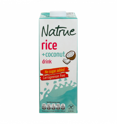 Напій рисово-кокосовий Natrue Rice+Coconut без додавання цукру 2% 1л