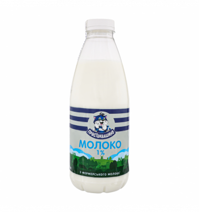 Молоко Простоквашино пастеризоване 1% 870г