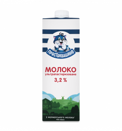 Молоко Простоквашино ультрапастеризоване 3.2% 950мл