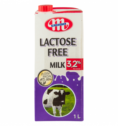 Молоко Mlekovita коров`яче питне без лактози 3,2% 1л