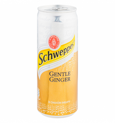 Напій Schweppes Gentle Ginger безалкогольний сильногазований 330мл бляшана банка