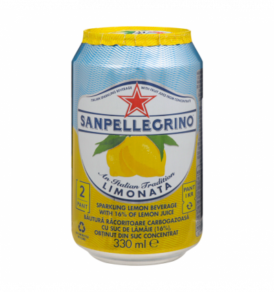 Напій безалкогольний Sanpellegrino Limonata 0,33л бляшана банка