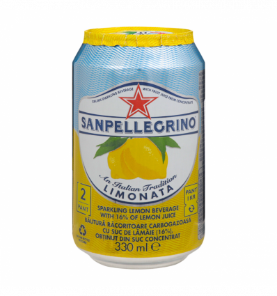 Напиток безалкогольный Sanpellegrino Limonata 330мл жестяная банка