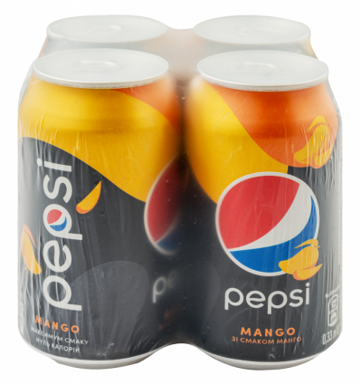 Напій Pepsi Mango безалкогольний сильногазований 0.33л