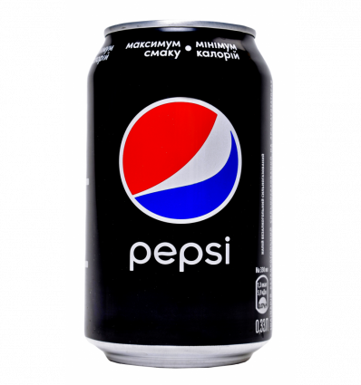 Напій Pepsi Black безалкогольний сильногазований 0,33л бляшана банка