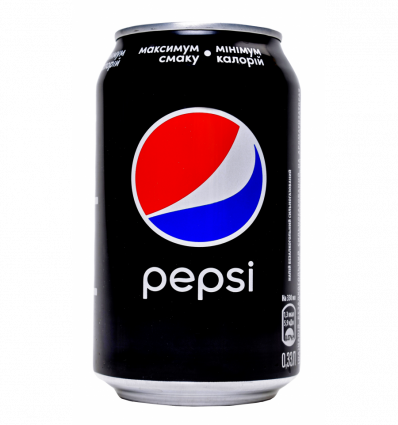 Напиток Pepsi Black безалкогольный сильногазированный 0,33л жестяная банка