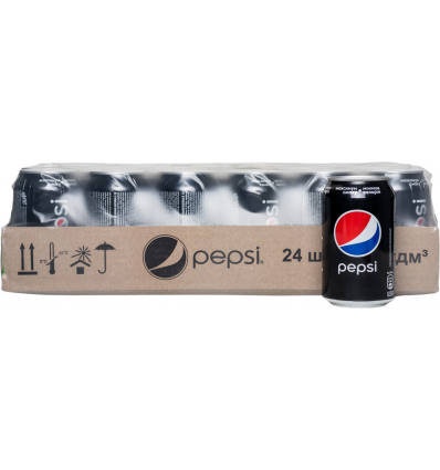 Напиток Pepsi Black безалкогольный сильногазированный0,33л*24 жестяная банка