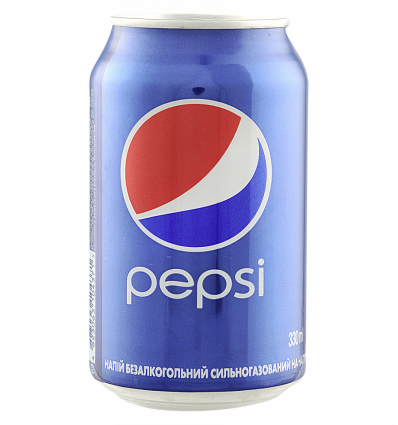 Напій Pepsi безалкогольний сильногазований 0,33л*24 бляшана банка