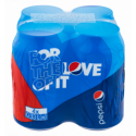 Напиток Pepsi безалкогольный сильногазированный 0,33л*4шт жестяная банка