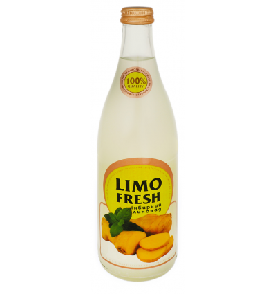 Напиток Limo Fresh Имбирный лимонад безалкогольный сильногазированный0,5л