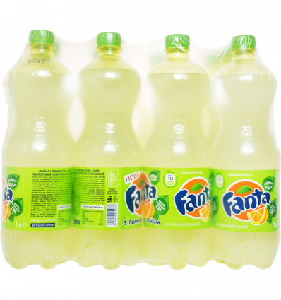 Напій Fanta Лимон безалкогольний сильногазований 1л*12