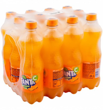 Напиток Fanta Апельсин безалкогольный сильногазированный 12х500мл