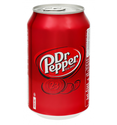 Напій Dr Pepper безалкогольний газований із цукром бляшана банка 330мл
