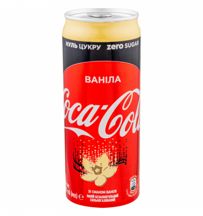 Напій Coca-Cola Zero Ваніла безалкогольний сильногазований бляшана банка 330мл