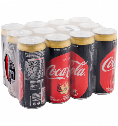 Напиток Coca-Cola Zero Ванила безалкогольный сильногазированный жестяная банка 330мл