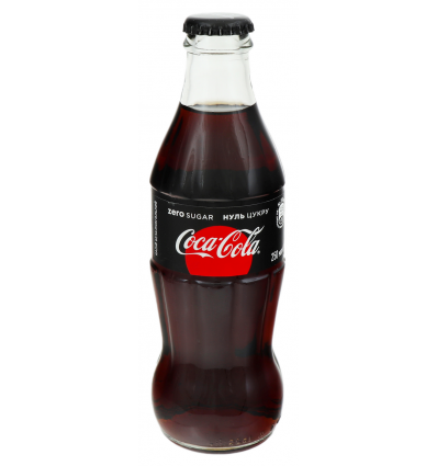Напій Coca-Cola Zero безалкогольний сильногазований скло 250мл