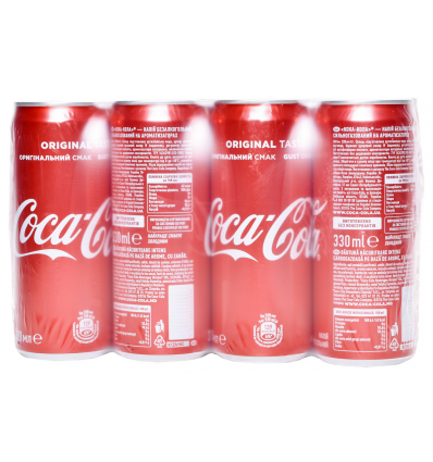 Напій Coca-Cola безалкогольний сильногазований бляшана банка 330мл*12