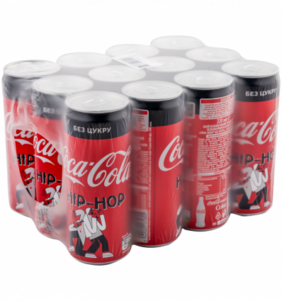 Напиток Coca-Cola Zero безалкогольный сильногазированный жестяная банка 0.33л*12