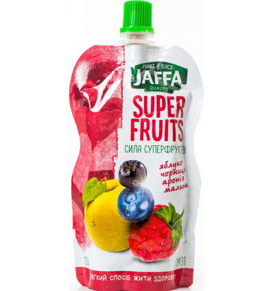 Смузі Jaffa Super Fruits з перетертих яблук, чорниці, аронії та малини 120г