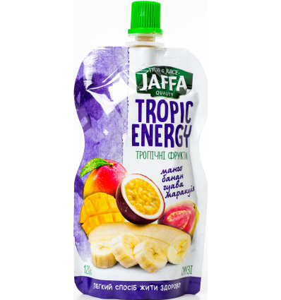 Десерт фруктовый Jaffa Tropic Energy Смузи 120г дой-пак
