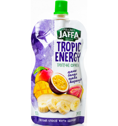 Смузі Jaffa Tropic Energy з перетертих манго, бананів, гуави з маракуйєю 120г